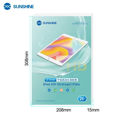 20pcs/pack SUNSHINE SS-057HP Tablet HD Hydrogel Film Ultra High Definition Max for 11 Inches for SS-890c Cutting Machine Film