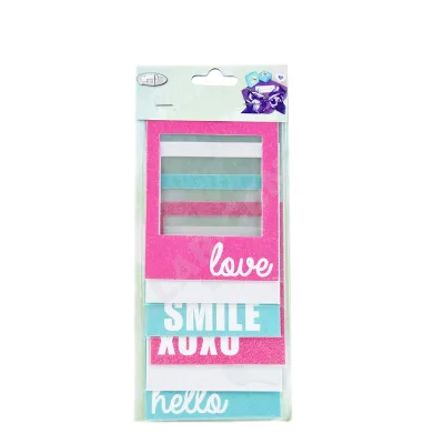 6pcs Colorful Mini Glitter Paper Hanging Frame Set-Lightweight & Easy Assembly