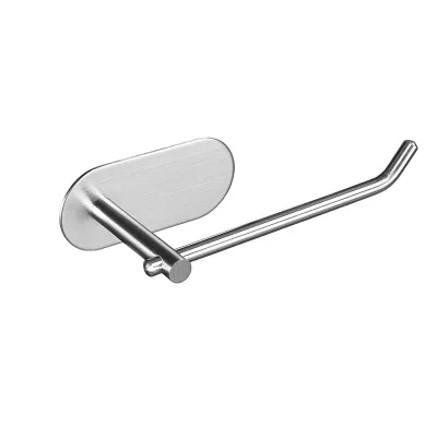 Bathroom Accessories Modern Style Brushed Finish SUS304 Stainless Steel Punch Free Toilet Paper Roll Holder for Home Bathrooms