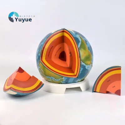3D Raised Relief Earth Globe Model, 32cm PVC Educational Geographic Globe for Classroom Teaching