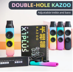 Double Holes Kazoo With 10 Flute Membranes Easy to Learn Whimsical Fun Instruments for Bands Live Performance Party Travel