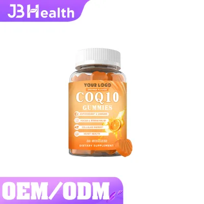 Wholesale Sugar Free CoQ10 Gummies for Heart Health Coenzyme Q10 with Omega 3 Fatty Acids Antioxidant Support Orange Flavor