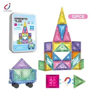 Chengji Magnetic Tiles New Colorful Building Blocks 3d Diy Magnet Blocks Set clear Magnetic Building Block Tiles for Children
