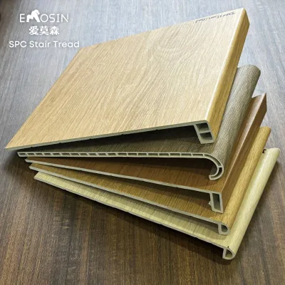 Emosin Wood Grain SPC Stair Step Nose SPS Stair Treads Flooring