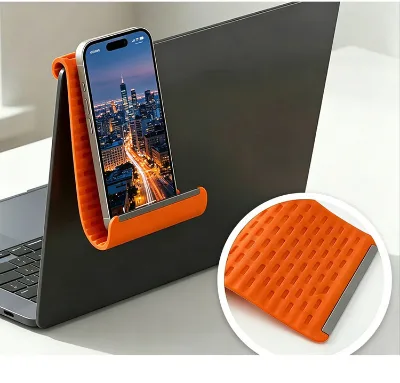 Custom Silicone Mobile Phone Holder Desktop Tablet Laptop Stand Creative Flexible Folding Bracket for iPad Phone Kickstand