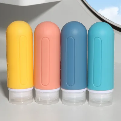 Factory Wholesale 89ml Silicone Travel Bottle Shower Gel Shampoo Travel Kit Accessories Bottle Set With Lid