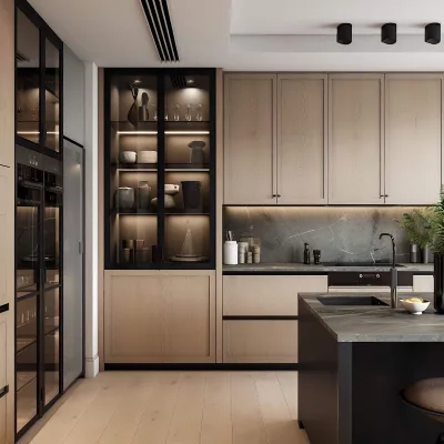 Modern Rv Kitchen Cabinets Teak Wood Eco-Friendly Kitchen Furniture Storage Factory Direct Supply Wholesale