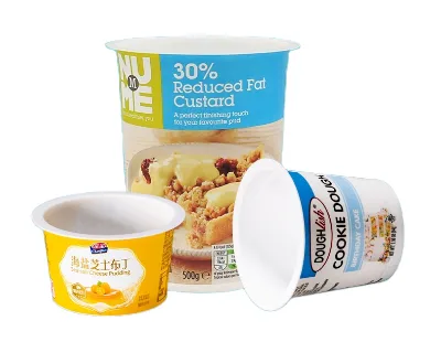 Customized in Mould Labeling PP Yogurt Pots with Lid Food 130ml sealed Tubs pp Cup Plastic Containers