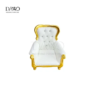 Good Quality Modern Gold Royal Throne Chair Wood Kids Sofa for Bedroom Living Room Outdoor Dining & Hotel Use