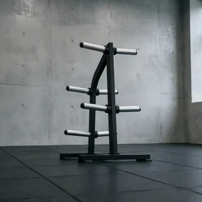 Gym Weight Plate Storage Tree Rack Heavy Gauge Steel Frame Commercial Plate Holder Equipment