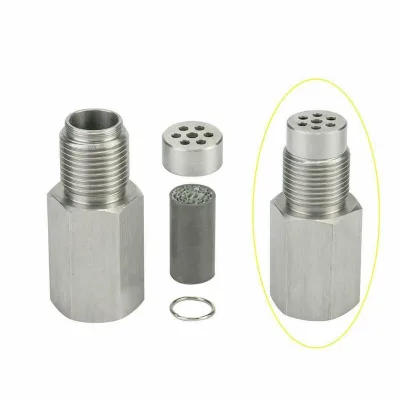 Universal Auto Mini Catalyst Converter O2 Oxygen Sensor Lambda Extender Spacer Stainless Steel 304 M18X1.5