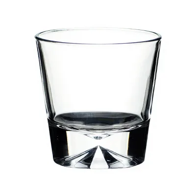 260ml Geometric-Base Whiskey Glass. Tapered Smooth Design & Thick Build. Ideal for Spirits/Hot Drinks. Luxury Barware Gift.
