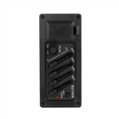 EQ 7545R 4-Band Piezo Guitar Pickup 12dB Presence Control Bass/Middle/Treble Controls 20Hz-20kHz Frequency Response Acoustic