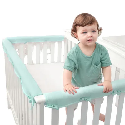 100% Poly 3Pcs Crib Rail Cover Set with Thick Filling for Narrow Rail Standard Cribs Safety Cover for Crib