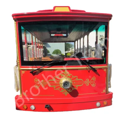 Manned Sightseeing Tour Four Wheeled Vintage Car with 23 Seats Electric Vehicle with High Quality for Sale