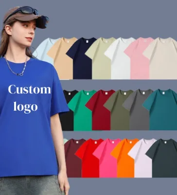 Bulk Order Custom Logo T Shirt Trendy Oversized Loose Fit Custom Printed Tops