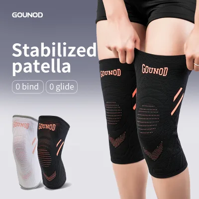 Custom Thin Knee Support With Anti-slip Patch Breathable Protection Running Workout Knee Sleeves for Knee Pain