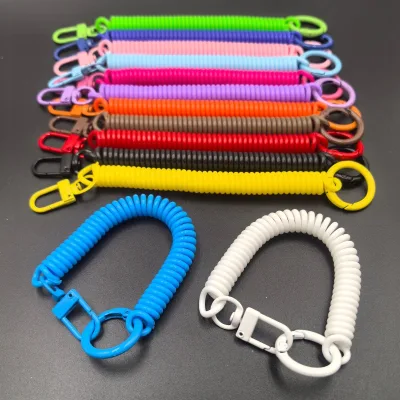 Wholesale Color EVA Spring Keychain Anti-Lost Phone Lanyard, High Elastic Coiled Plastic Strap for Keys, Bags, and Mobile Phones