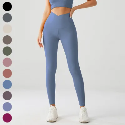 Custom Logo Women's Sports Butt Lifting Leggings Tummy Control Activewear Quick Drying Gym Workout Pants