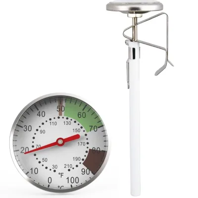 Instant Read 2-Inch Dial Thermometer for Coffee Chocolate Milk Foam