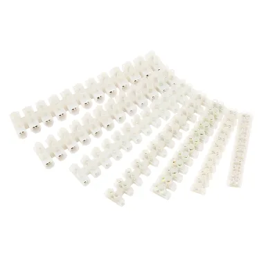 12 Position U H Type Plastic Terminal Strip Screw Barrier Block Connection Strips for Electrical Small Medium and Large Sizes