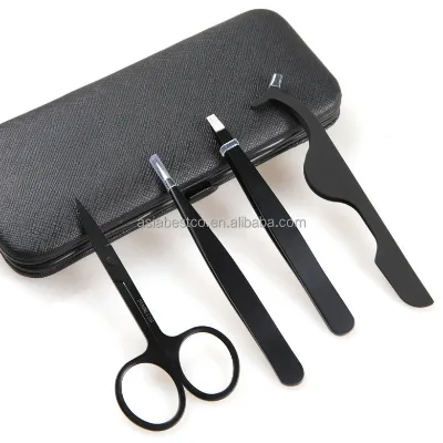 Hot Sell Stainless Steel Makeup Eyebrow Tools Set with Mirror