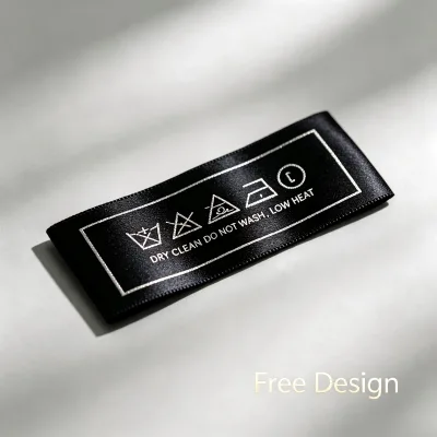 High Quality Satin Eco-Friendly Square Skin-Friendly Custom Logo Clothing Label Washable Printed Techniques for Bags & Shoes