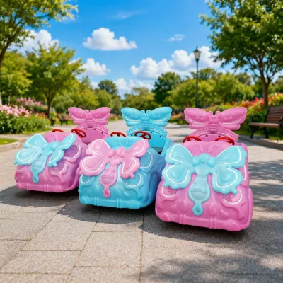 Hot Sales Attraction Electric Outdoor Amusement Equipment Rides Double Glowing Butterfly for Kids
