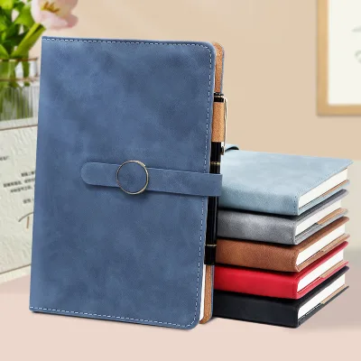 Custom A5 Business Notebook with Thickened and Soft Surface Features Custom LOGO and Buckle
