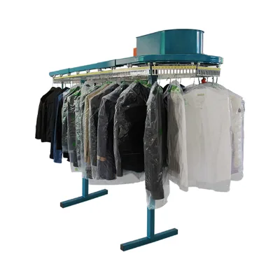 Durable Automated O-shaped Clothes Conveyor Line with Low Energy for Organizing and Storing