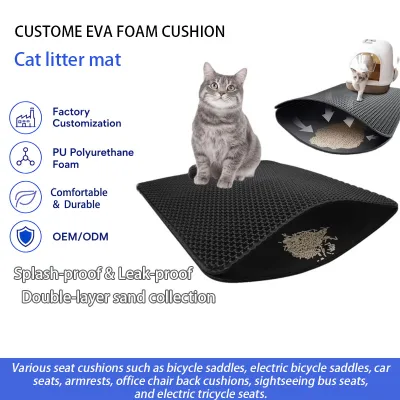 Factory Waterproof Double Eva Layer Large Washable Rubber Cat Pet Litter Mats Pads