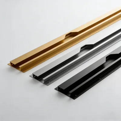 Modern U-Shaped Aluminum Alloy Handle for Dresser Wardrobe Cabinet Ceiling Lightning Design Easy Installation Bathroom Bedroom