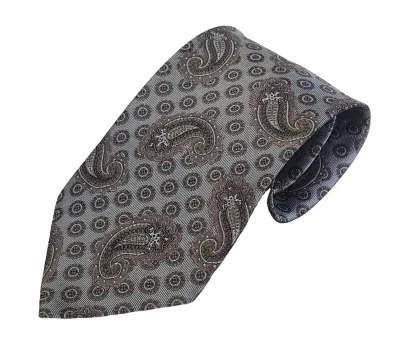 OEM ODM High Quality Men's Tie Pure Silk Necktie Men's Paisley Ties Custom Design  Jacquard Woven Silk Style Fashion Ties
