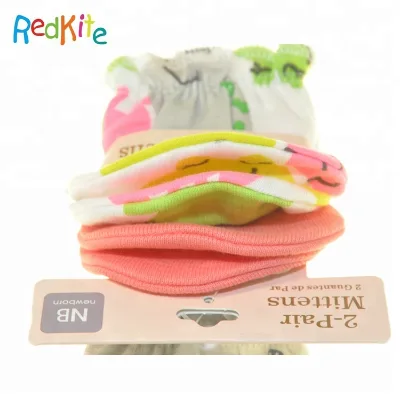 Safety Soft 100% Cotton Rib Newborn Baby Teething Mitt Set , Baby Teething Glove, Baby Mitten