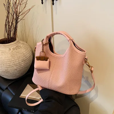 Autumn Soft Pu Leather Large Capacity Handbag Women's Single Shoulder Crossbody Bag