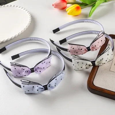 High-End Butterfly Hairband for Girls Sweet New Style Anti-Slip Headband Pleated Design for Children Made High Quality Cloth