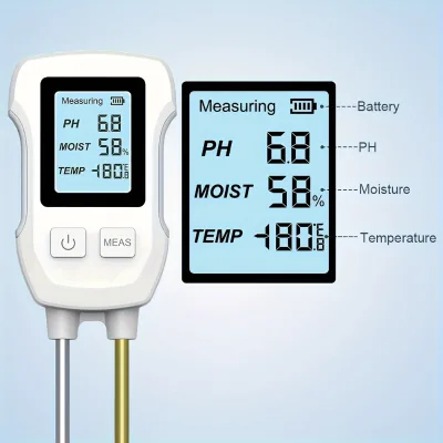 Digital Soil Tester 3 in 1 EC Temperature Humidity Meter Soil Hygrometer Moisture Monitor Soil Test Meter