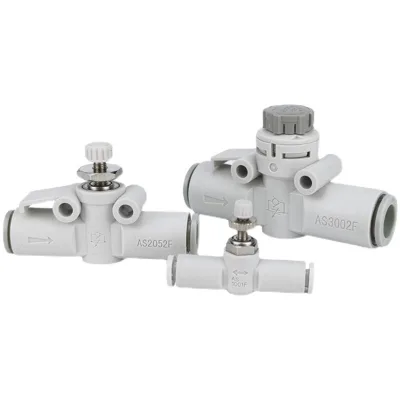 Pipeline Throttle Valve AS1001F-04A Pneumatic Quick-Connect Fitting 2052F-08 Flow Control Valve 1002F-06/3002 Copper Plastic
