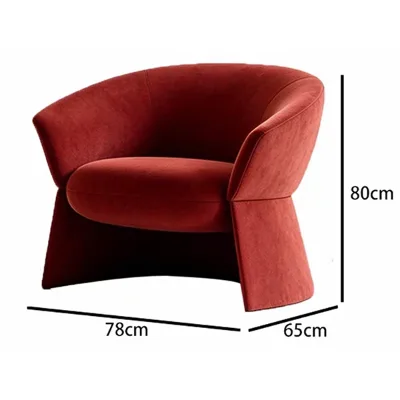 Modern Designer Accent Armchair Velvet Fabric Single Leisure Lounge Chair Custom Living Room Sofa Chair