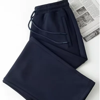320g heavy-duty solid color comfortable loose wrinkle resistant straight leg sweatpants for men and women in spring