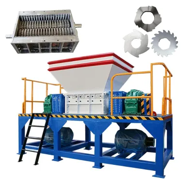 BRD Powerful 44kW Dual-Shaft Metal Crusher Engine Gear Multifunctional for Mixed Scrap Including Brass Iron Steel Aluminum