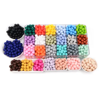 Hot Selling 15mm Soft Round Loose DIY Necklace Baby Teething Silicone Beads