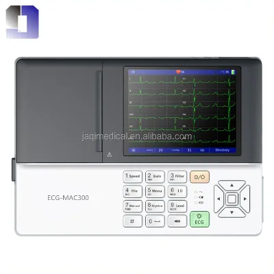 JQ-MAC300  3-CHANNEL ECG Machine with 5.6inch HD LCD Display Could Connect with Laser Printer