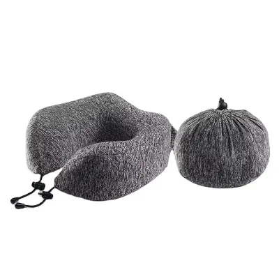 Travel Airplane Comfortable Small  Light Receive and Save Space Removable Cover Memory Foam U Shape Neck Pillow