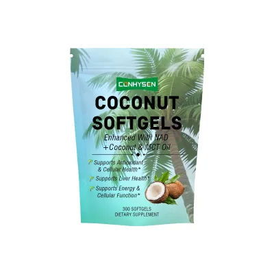 OEM ODM Coconut Softgels with NAC Supports Antioxidant Cellular Health and Supports Liver Health NAD Coconut Softgels
