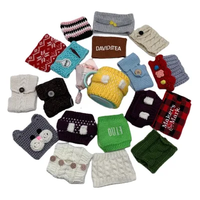 Hot Sale Custom Handmade Knitted Cup Cover Mug Sweater Crochet Mug Sleeve