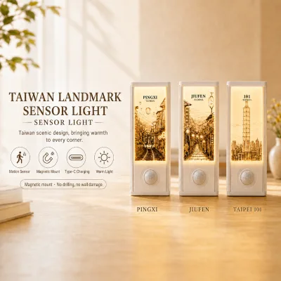 CALA Taiwan Landmark Safety Motion Sensor Light Magnetic Type-C Rechargeable Warm White LED Decorative Lamp