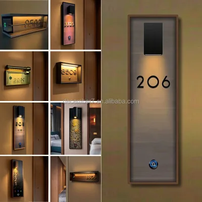2025NEW DSYMBOL Factory Customized Smart Door Panel Design Lights up "Do Not Disturb" Button Apartment Hotel Room Number Logo