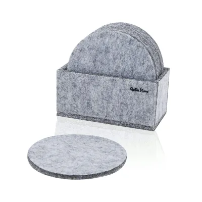 Eco-Friendly 100% Biodegradable Coasters Absorbent Felt Coasters for Drinks Bar Home