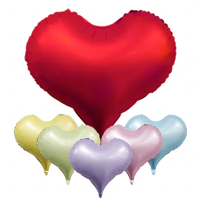 22inch Hot Red Romantic Heart Inflatable Helium Foil Balloon Mylar Star Birthday Wedding Party Decoration OPP Package